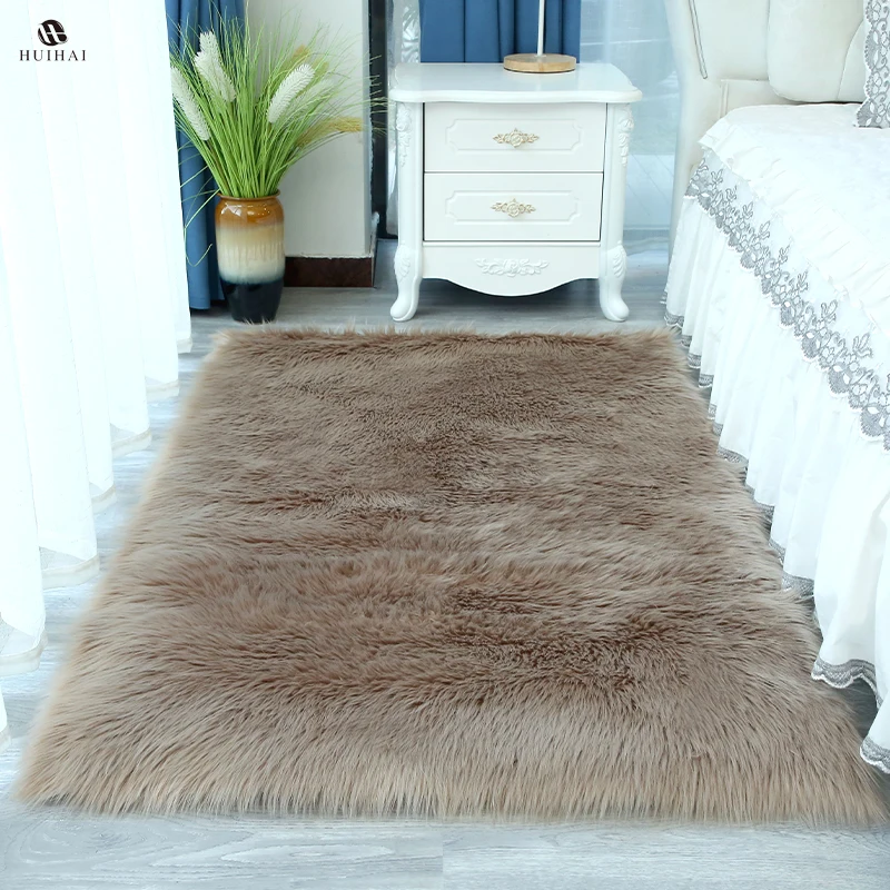 Super Soft Plush Fur Area Rug for Living Room  Fluffy Faux Fur Rug  Wholesale Faux Fur Floor Mat