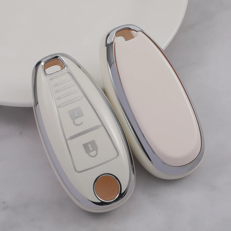 Sliver-Edge 3 Button Smart Key Cover for Suzuki Swift Kizashi SX4 Vitara Jimny Accessories Keyless Key Case