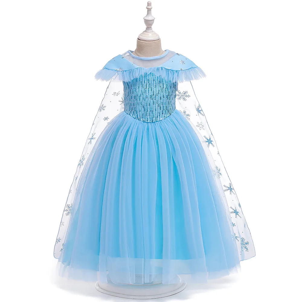 Princess Elsa Dress for Girls Kids Princess Costume