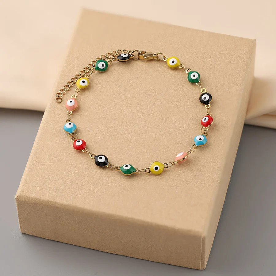 Wholesale Western Vintage Luxury Heart Zircon fine bracelets Charm Cuff Bracelet Thin Chain Stainless Steel Bracelet for Women