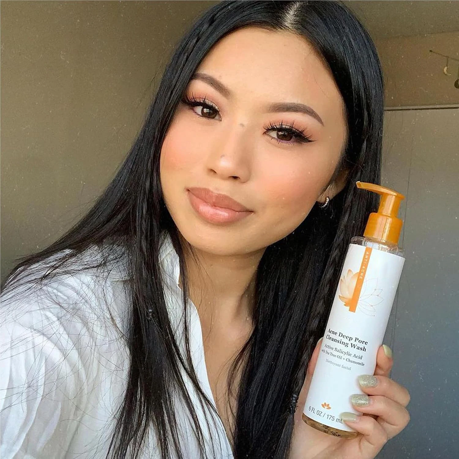 Han Linger Salicylic Acid Anti-acne Treatment Cleanser Purifying Gentle Whitening Tea Tree Oil Chamomile Cleansing Face Cleanser