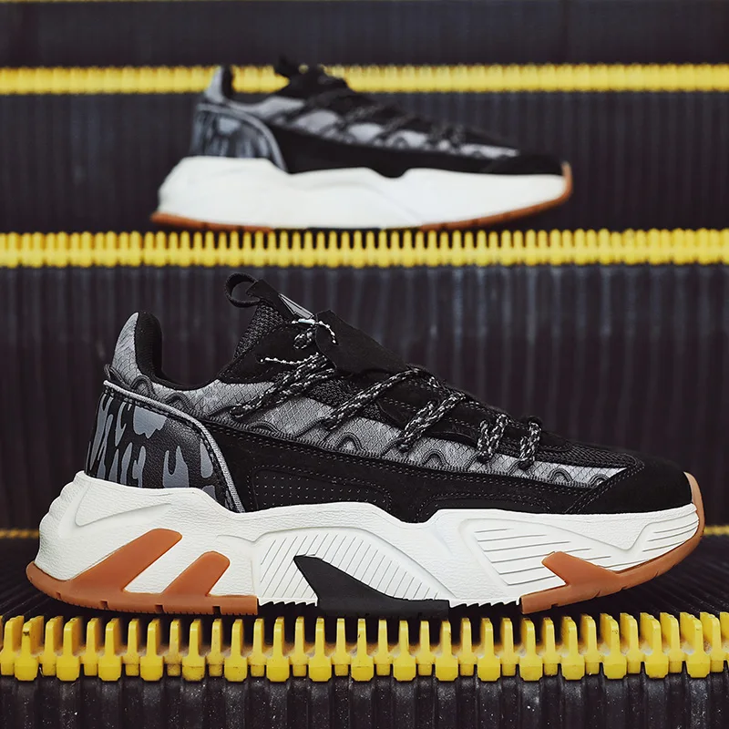 Dropshipping Custom Logo Top Quality Men Sports Footwear Outdoor Trendy Chunky Sneaker Fashion Male Walking Style Shoes