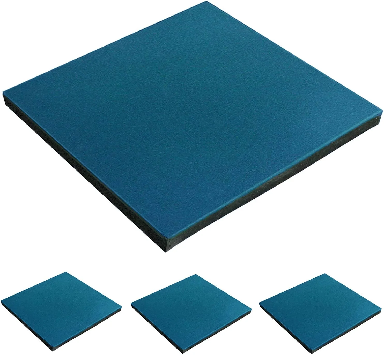 Heavy Duty Rubber Tile Green Non-Slip Flooring Mat Interlocking Tiles for Playground Park Gym Indoor and Outdoor
