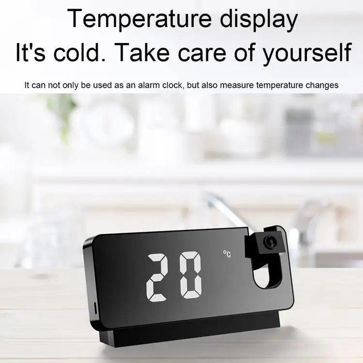 Silent Work Children Bedroom Projector Clock Projection Mirror Alarm Clock Digital Table Alarm Clocks