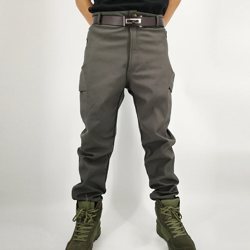 Мужская флисовая подкладка с водонепроницаемым мягким корпусом военные тактические армейские брюки для девочек армии поклонников пеший Туризм Мульти Карманы Грузов; Штаны для маленьких детей детские брюки