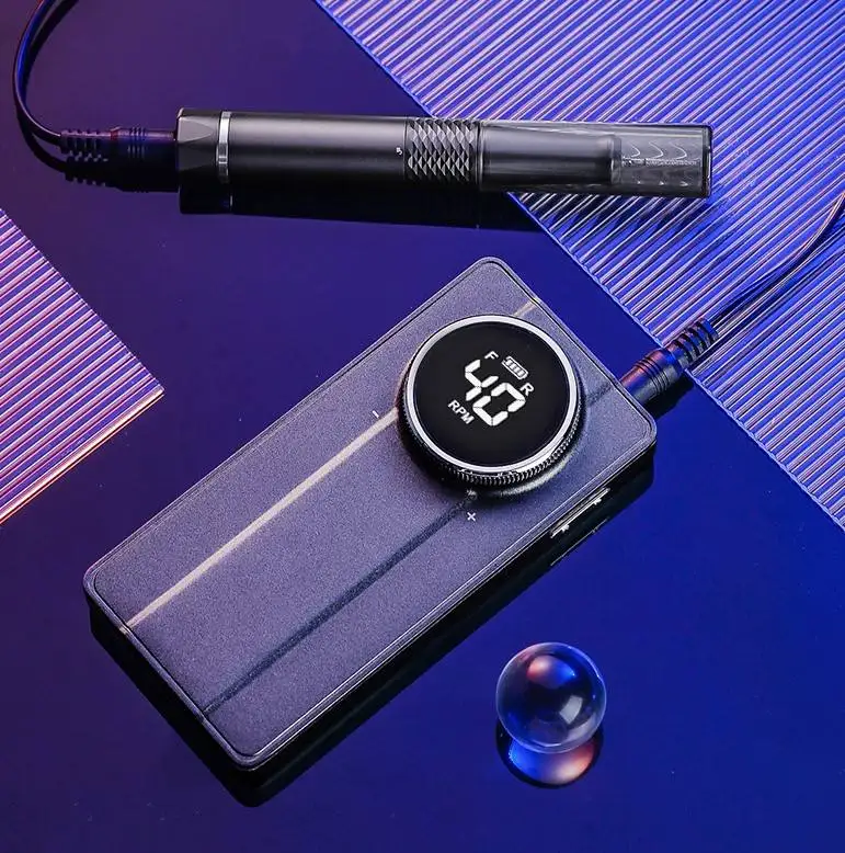 Top Quality 40000 Rpm Rechargeable Electric Pedicure Manicure Nail File Polishing Pen Nail Drill With 6 Drill Bits