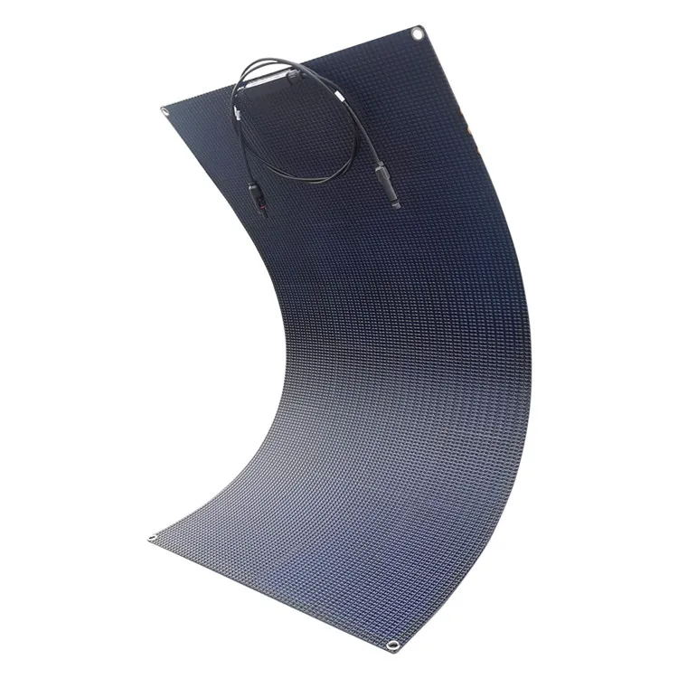 Customized All Black 100W 110W 150W 175W 180W Full Black Flexible Solar Panel 18V Mono Semi SunPower Solar Panel for Caravan