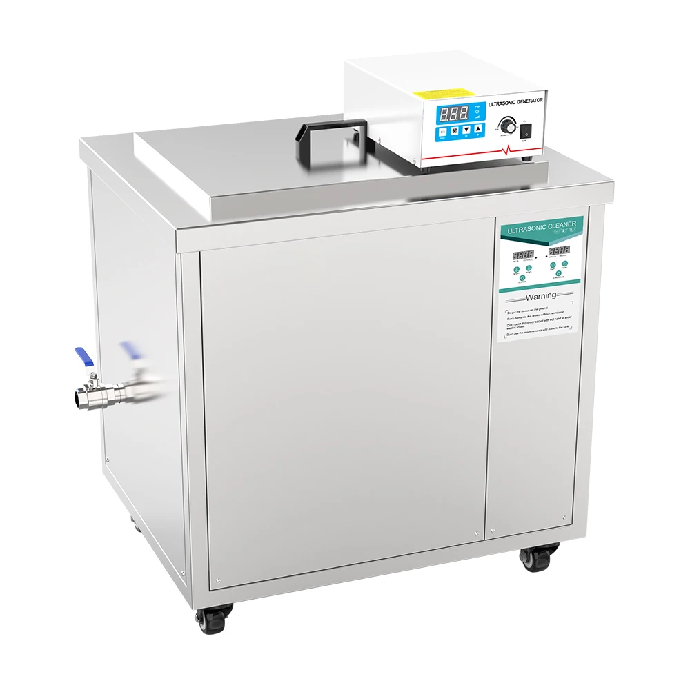 SUS304 High Power large ultrasonic industrial cleaning machine 88L with heater for industry machinery metal washing