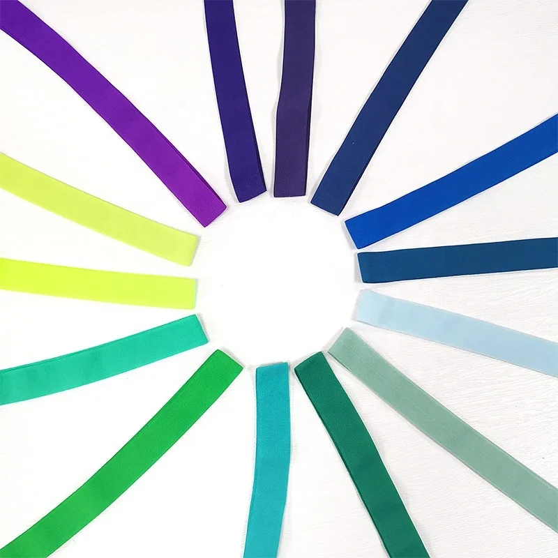 CQ Wholesale 5mm Soft Comfortable Elastic Nylon Spandex Hemming Tape Colorful Webbing for Jacket Cuffs and Intimates