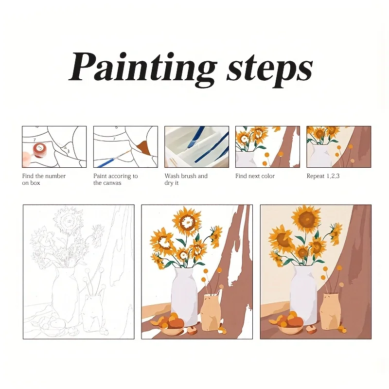 CHENISTORY  Hot Air Balloon Picture By Number For Adults Kits Painting By Number Cat Diy Drawing On Canvas Unique Gift