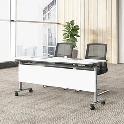 Vekin Folding Conference Table Combination Long Office Desk Movable Computer Desk on Wheels