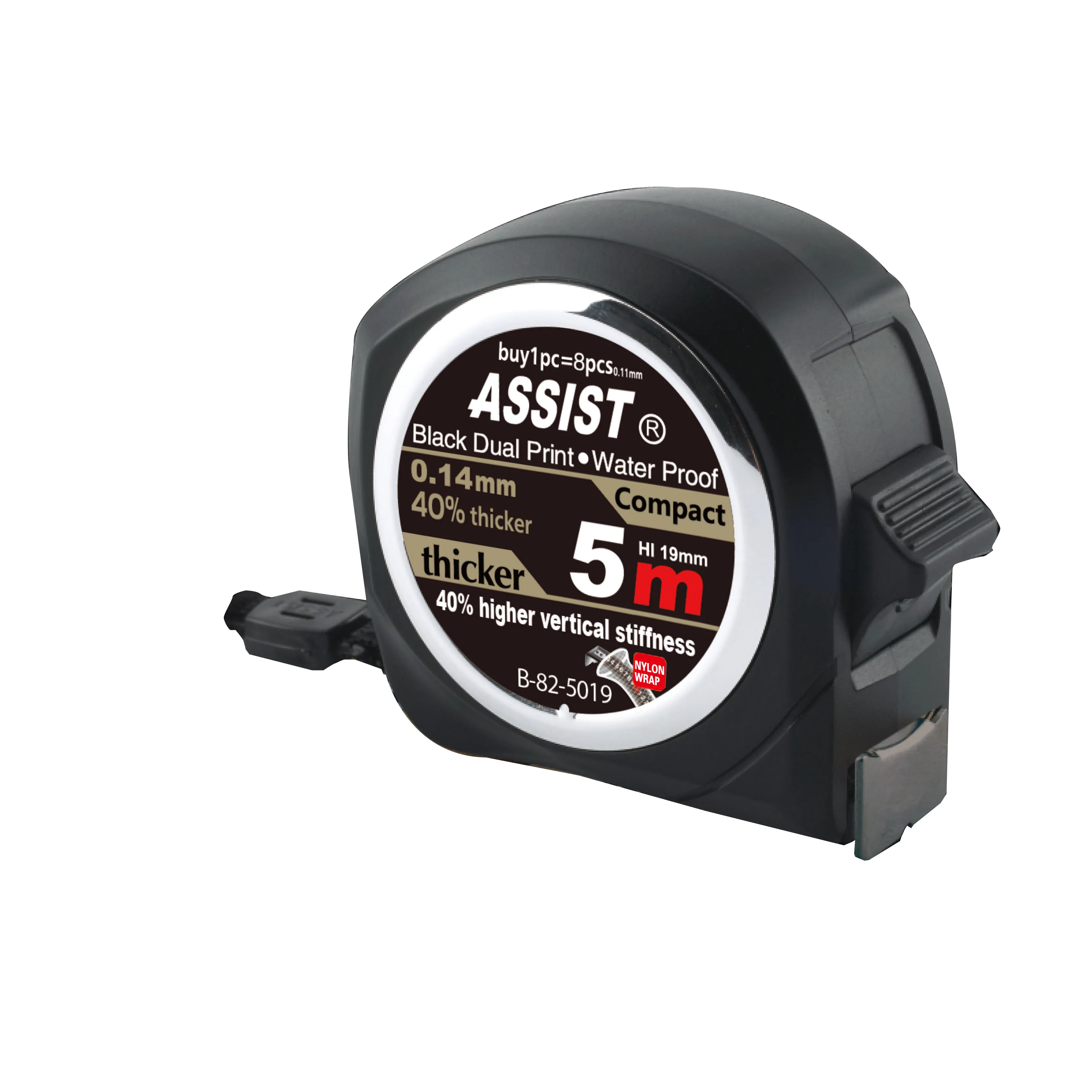 Assist nylon coating treatment ABS case portable digital  measuring tape