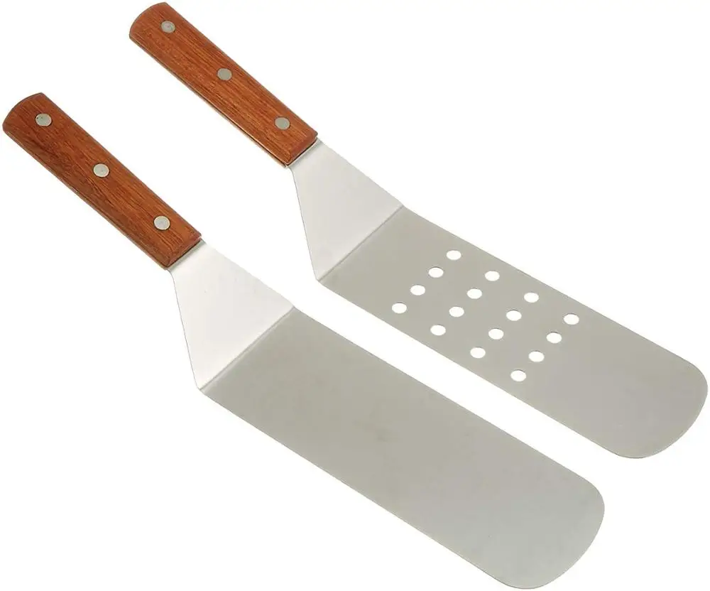 Griddle Spatula Set Griddle Scraper and Pancake Flipper Burger Meat Turner BBQ Griddle Accessories