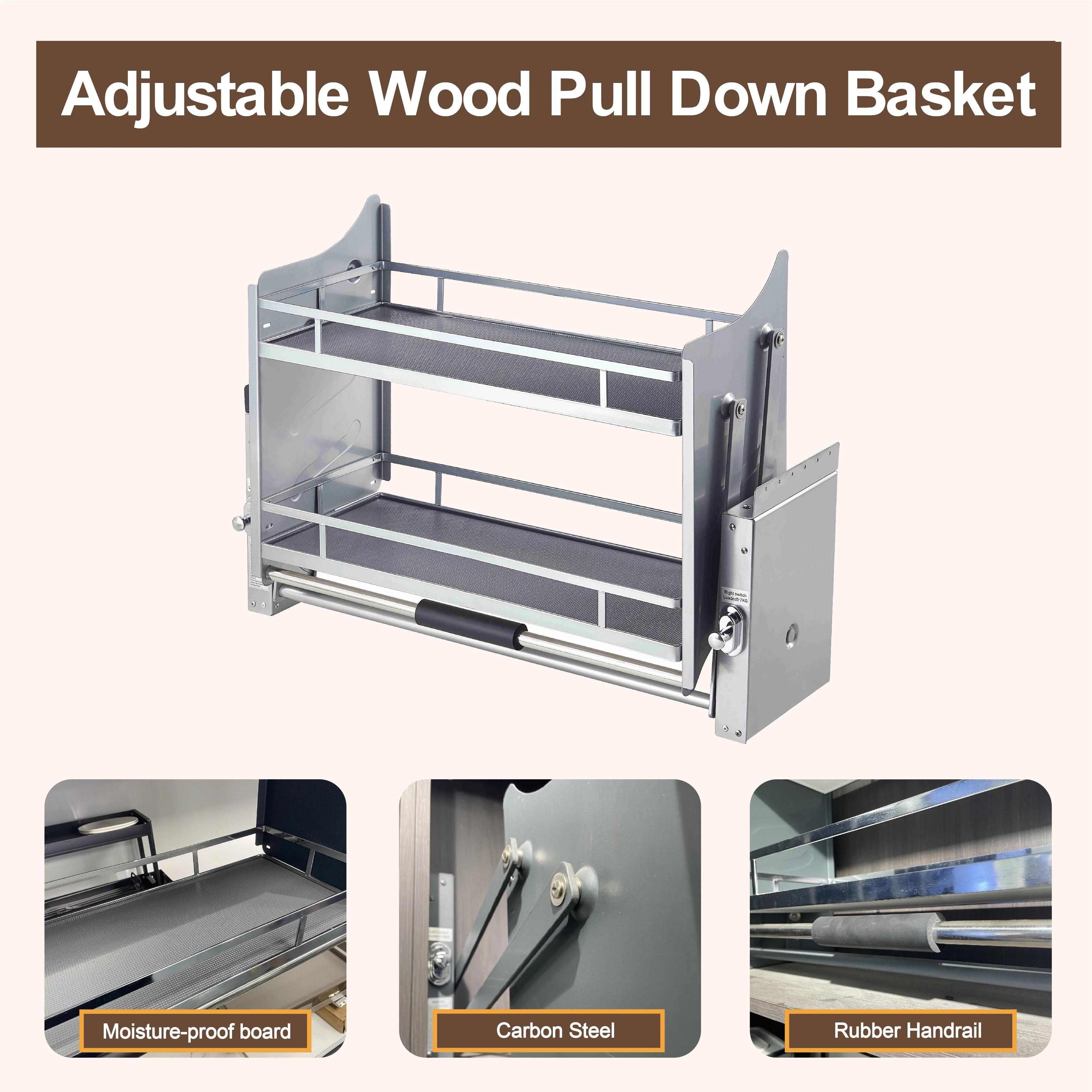 Kitchen Pantry Wall Storage Cabinet Renovation Ideas Lift Shelf Organizer Bowls Rack Shelves for Cupboard Wood Pull Down Basket