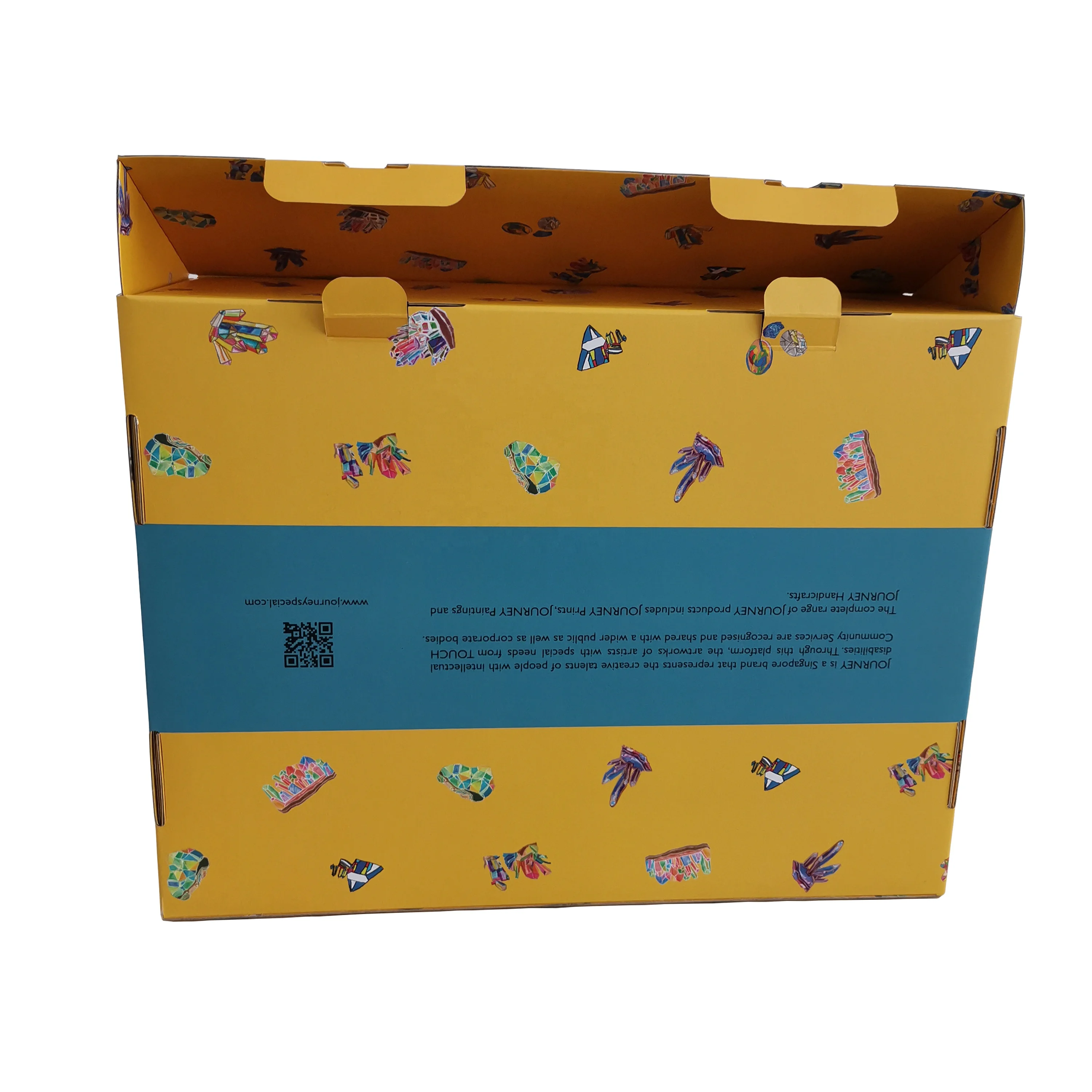 One Piece Navy Blue Custom Mailer Boxes 9X3 With Logo And Handle