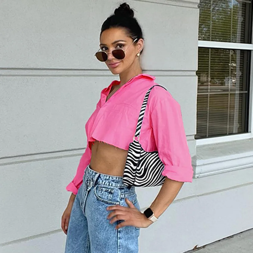 2023 летняя рубашка сексуальная приталенная блузка с рукавом три четверти универсальный дизайн модная женская одежда