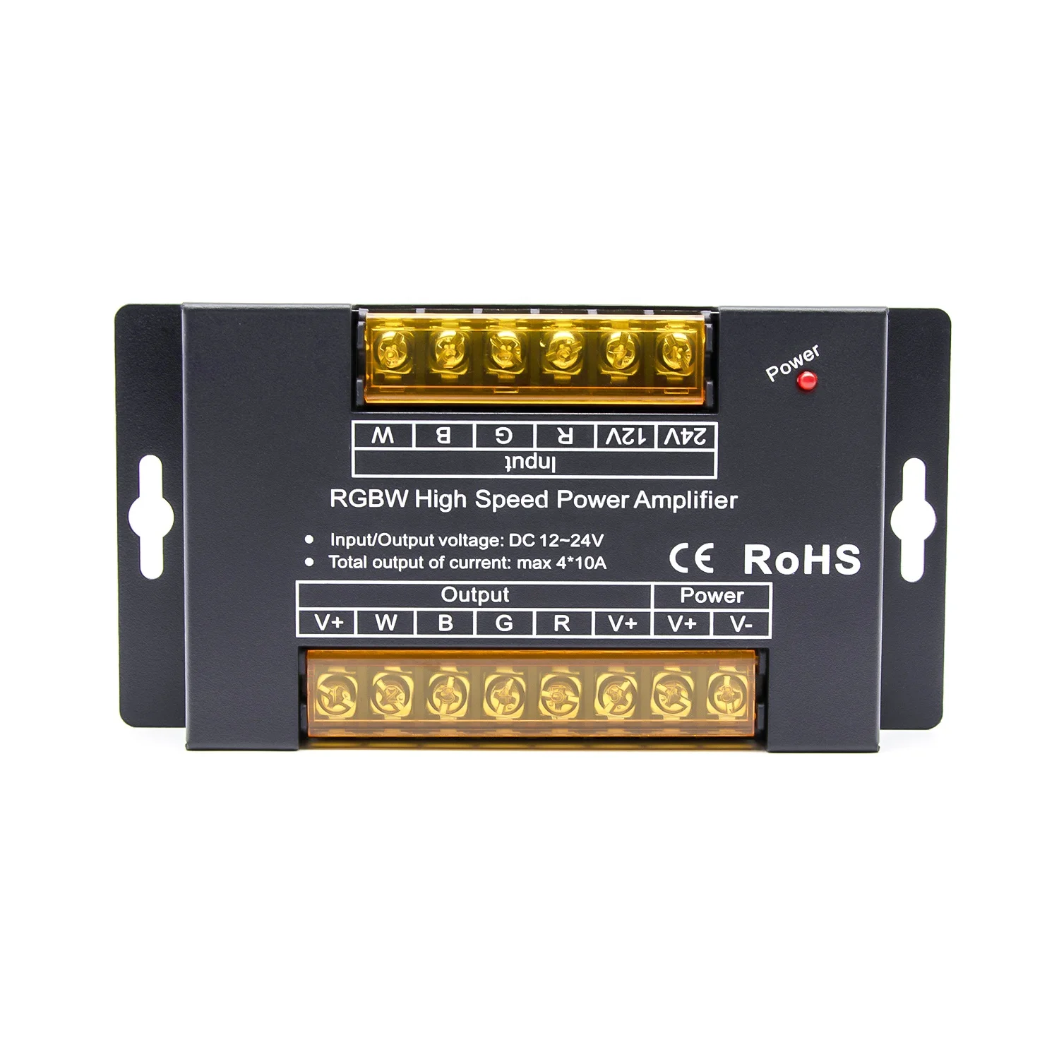 GLS-AMF-H4 Wholesale 480W Iron Shell RGBW High Speed Amplifier DC12-24V 10Ax4CH CE China Dimmer Controller For Led Strip Light