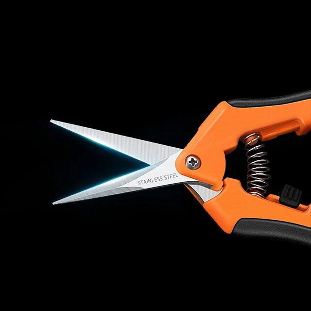 Straight Stainless Steel Precision Blade Gardening Hand Pruner Herb Plants Flowers Shear Bud Trimming Scissors Pruner Shear