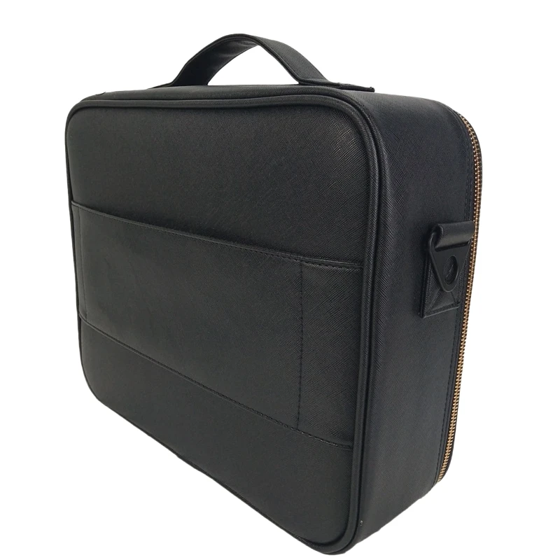 Custom Competitive Quality Large Capacity Multi-functional Cosmetic Case Makeup Organizer Bag Fashion Zipper with Handle Box PU