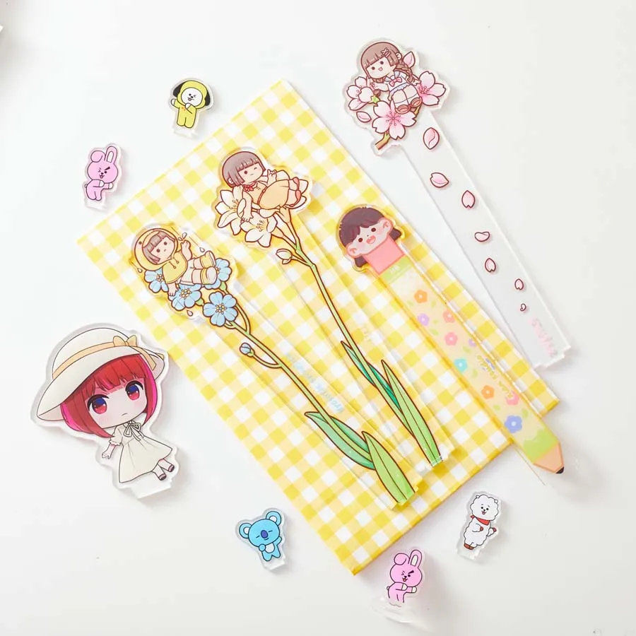 New design factory price custom transparent cute anime creative personalized office supplies acrylic stand