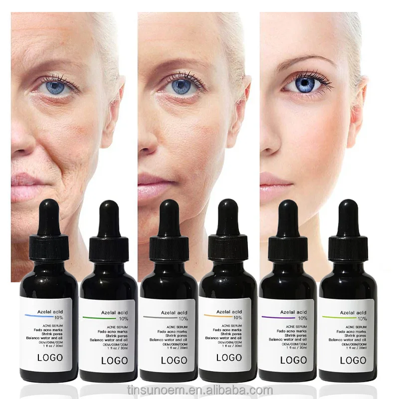 Customize Korean Azelaic Acid Serum  Booster Anti Acne Skin Care Repair Acne Spot Treatment For pore Pimple Skin