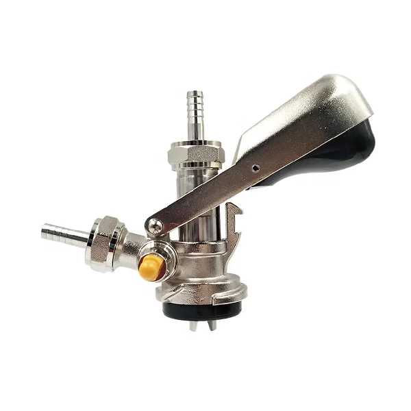 New type keg coupler D Type System Connectors Draft Tap Dispenser Keg Beer Coupler WIth relief valve