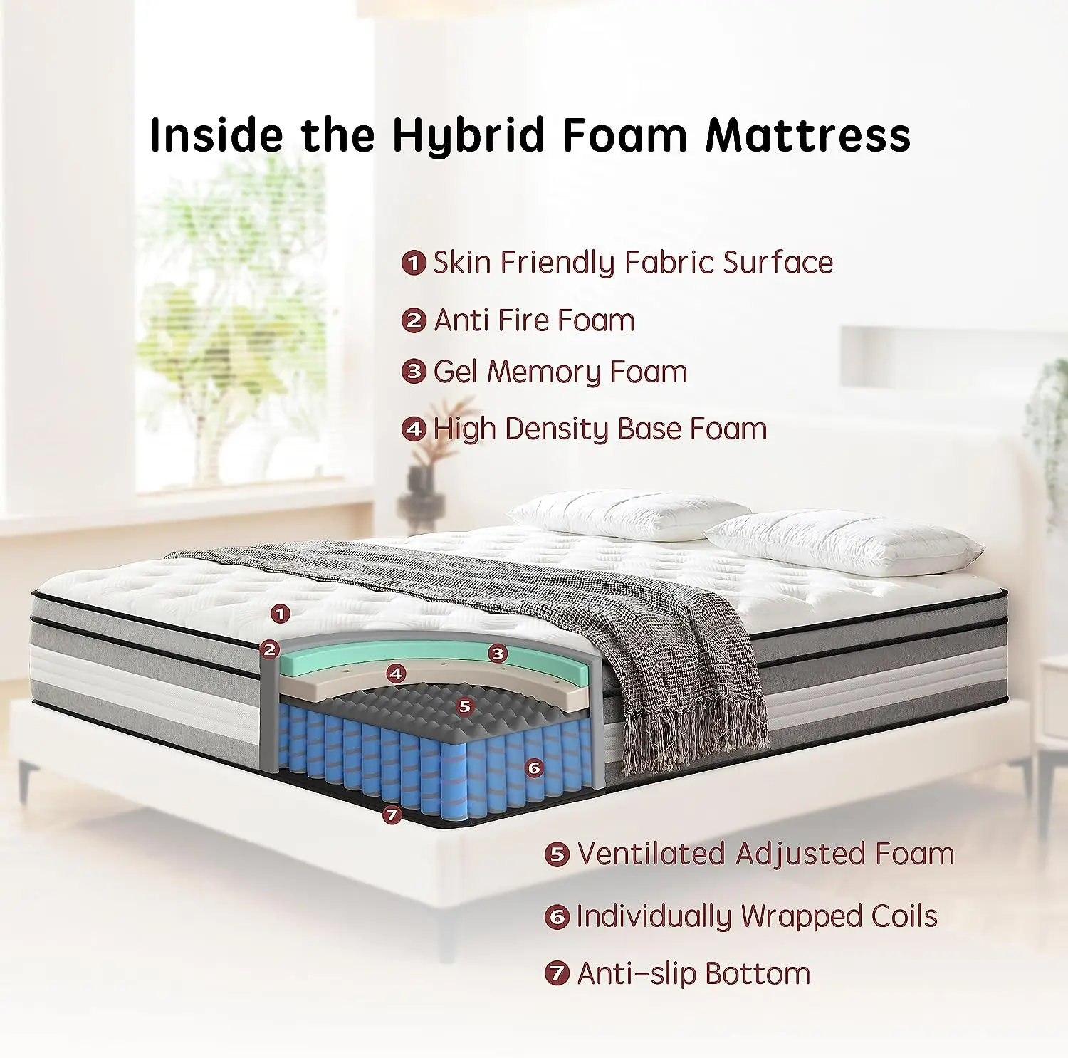 4cm soft quilting foam 21d king size mattress compressed matteess 12 inch 16 inch mattress