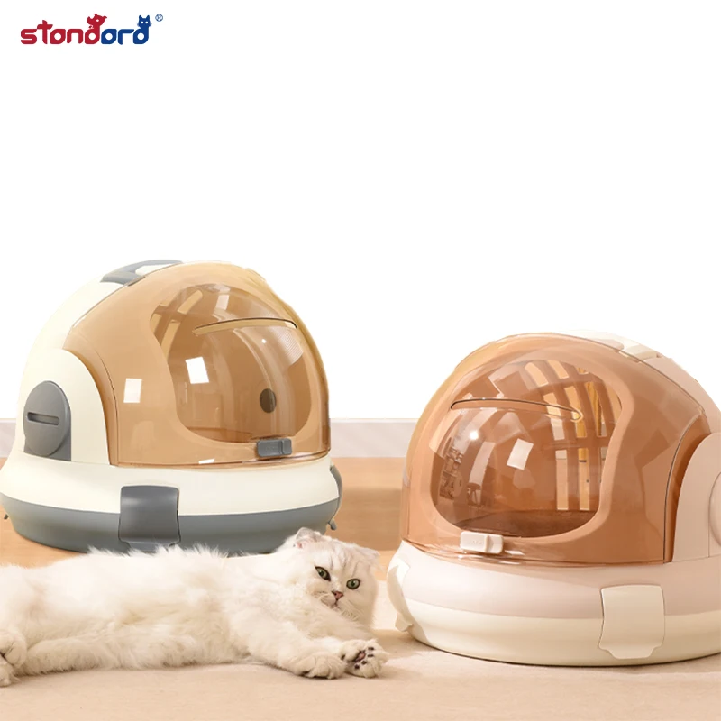 Wholesale Space Capsule Transparent Bubble plastic cat box pet carrier shoulder box take out light weight custom logo available