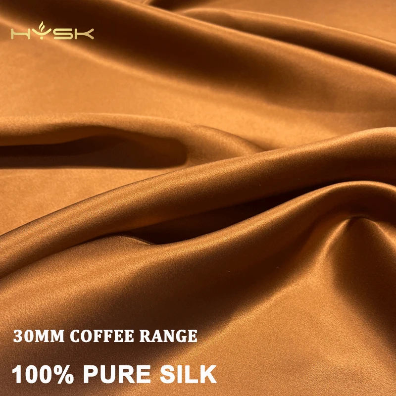 manufacturers China high quality tissus soie  coffee range italian mulberry silk fabric for pajamas camisole wedding dress