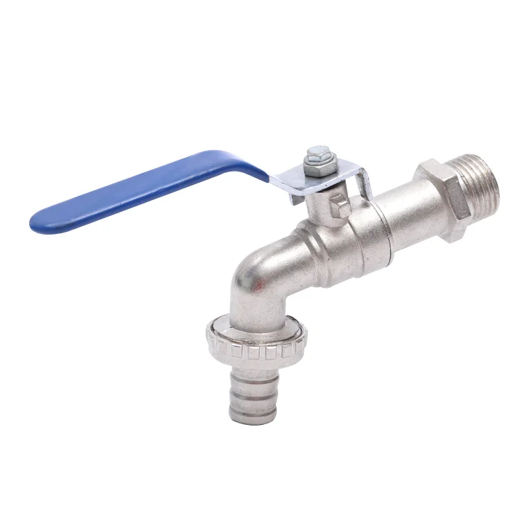 Кованый шланг, настенное крепление, синяя Рычажная ручка, латунь, быстрое открытие, для ванной комнаты, из нержавеющей стали