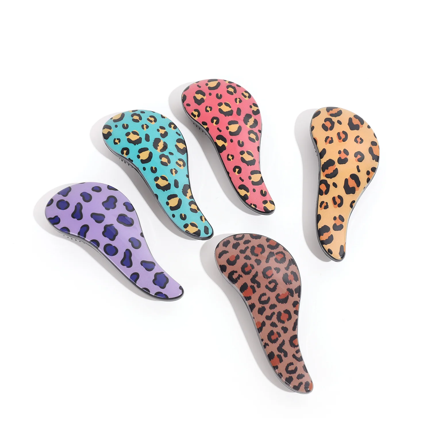 In Stock Leopard Print Plastic Women Hair Comb