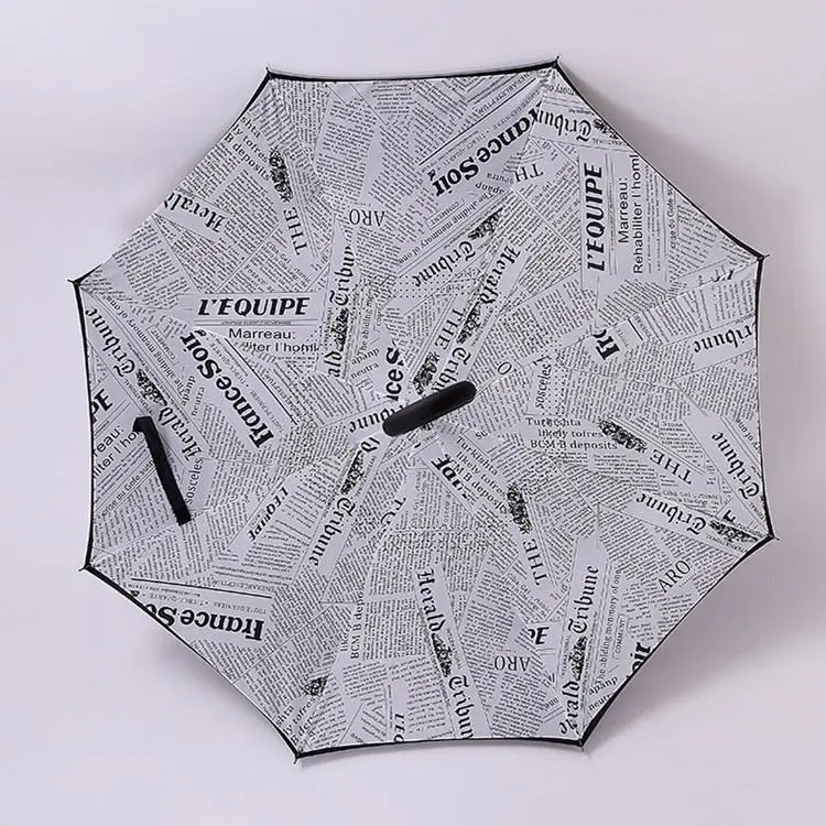 Wholesale reverse cheaper capsule rain fiberglass umbrella with C handle custom logo inverted umbrella