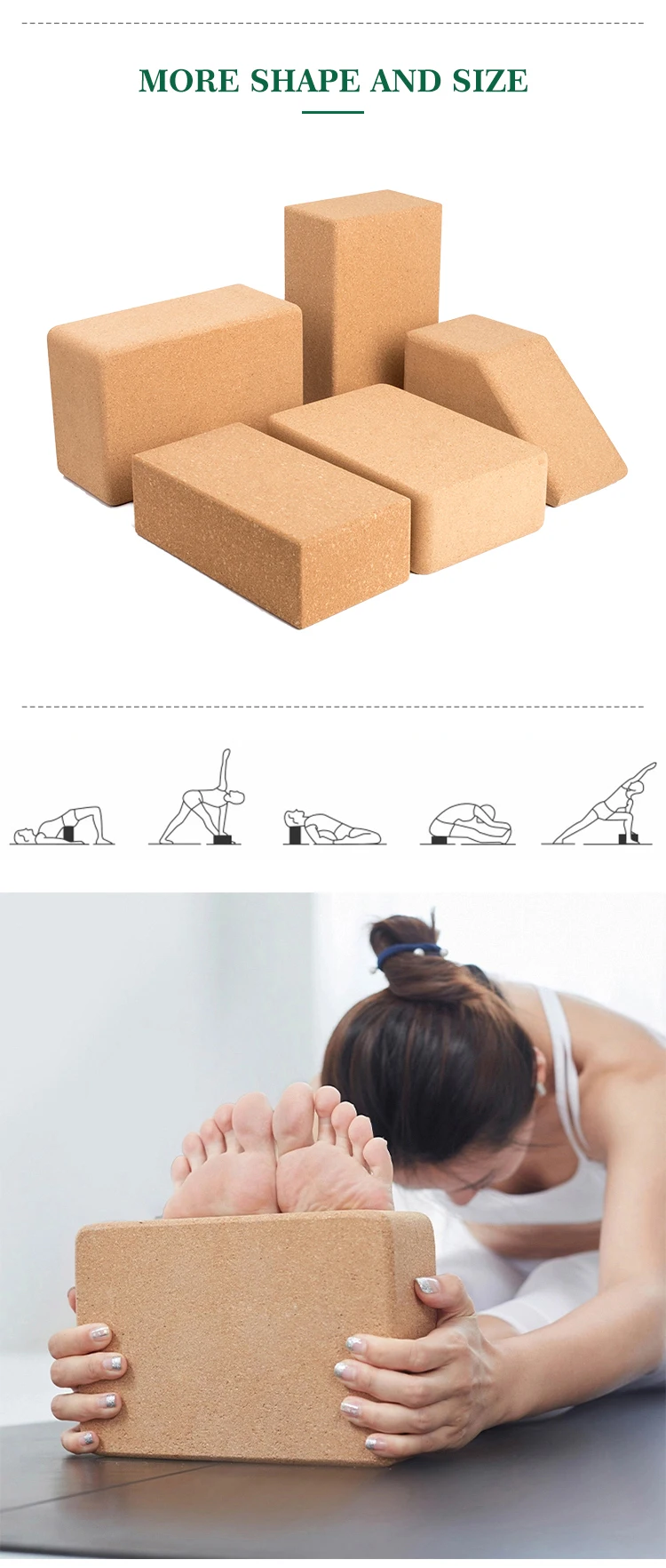 
Large Size Factory Cost yoga blocks cork Comply with EU Standard 