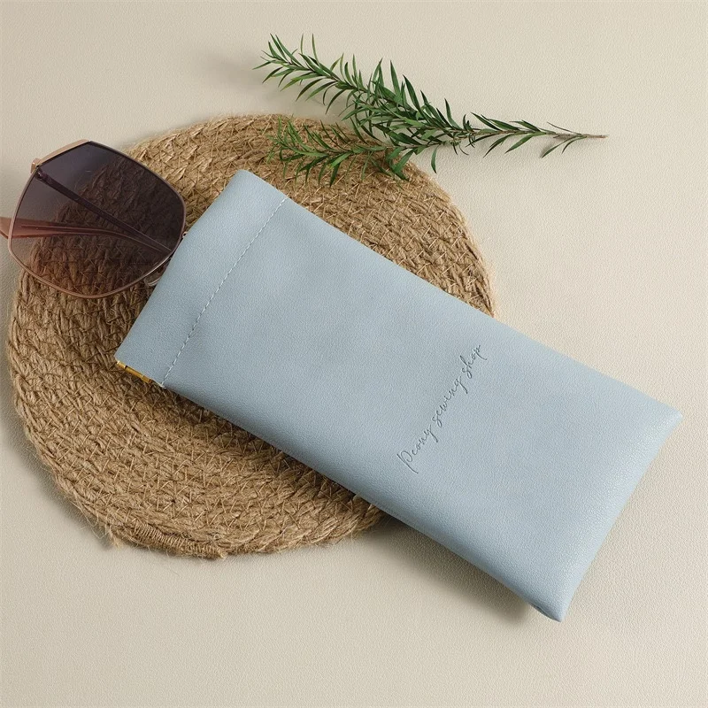 Custom Logo Glasses Pouch Bag Sunglasses Case Leather Pouch Glasses Packaging Bag