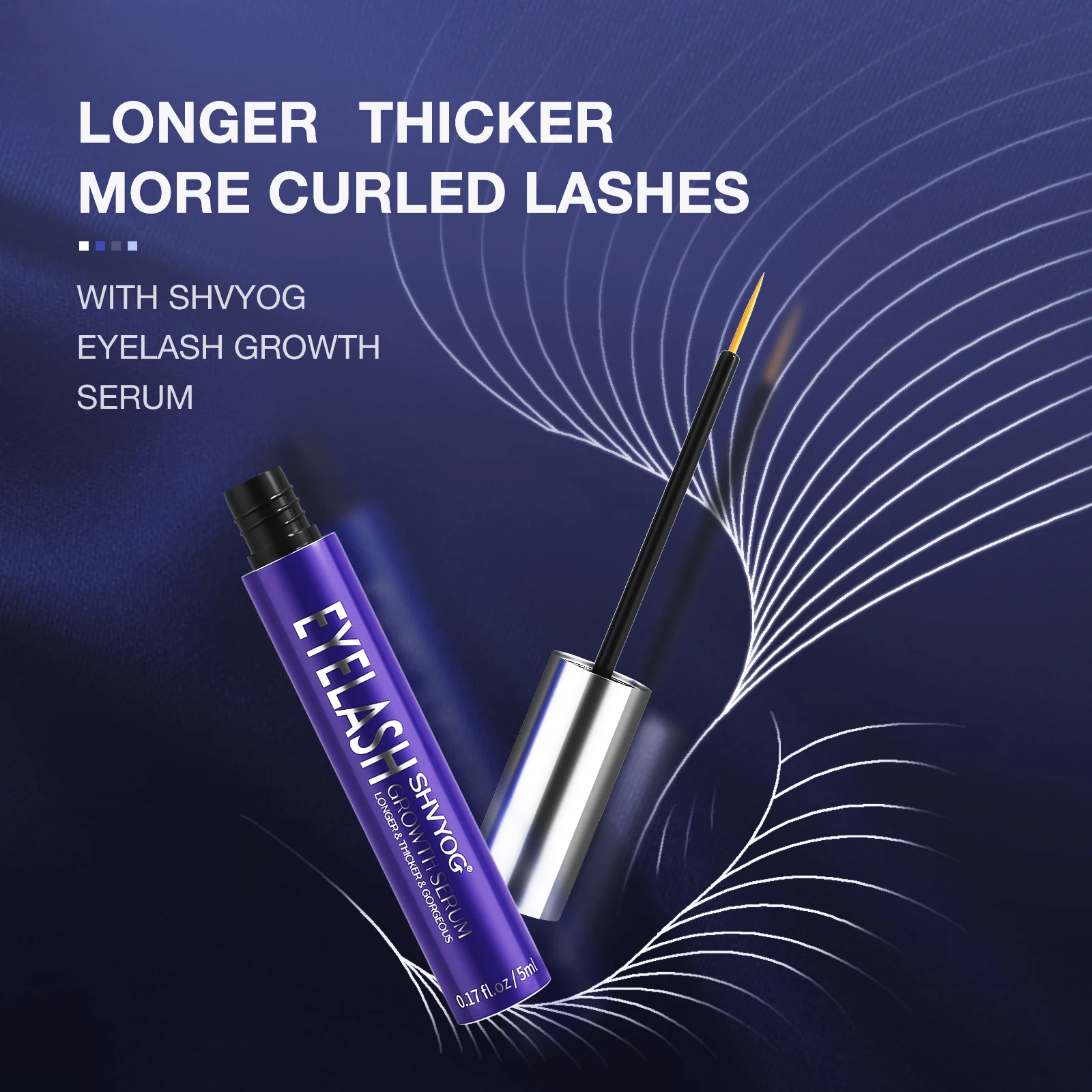 Amazon Hot Selling e Eyelash Growth Serum Eyelash and Eyebrow Enhancer to Grow Longer Fuller Thicker Lashes