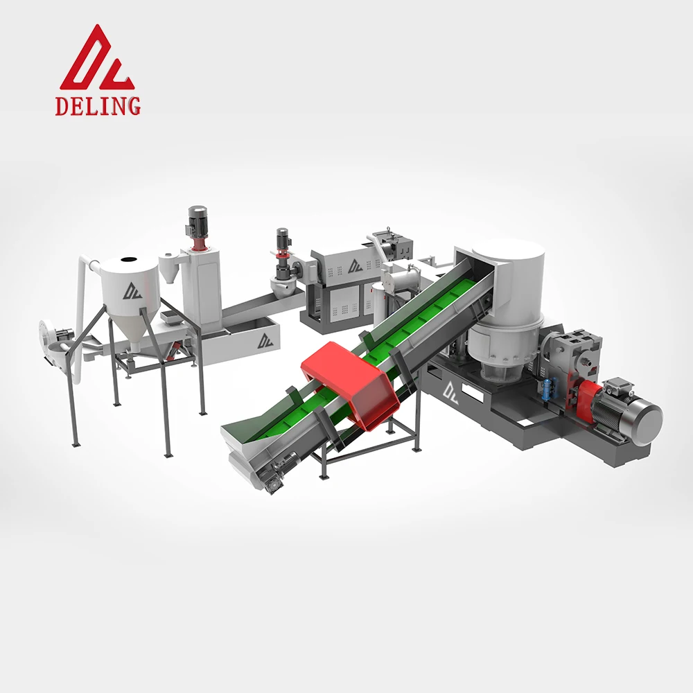 Deling Automatic Soft Material Granulator New Condition PP PE Core Engine Component PETG Plastic Recycling Manufacturing Plant