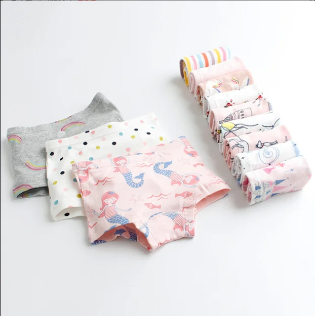 Girl print underwear child boxer