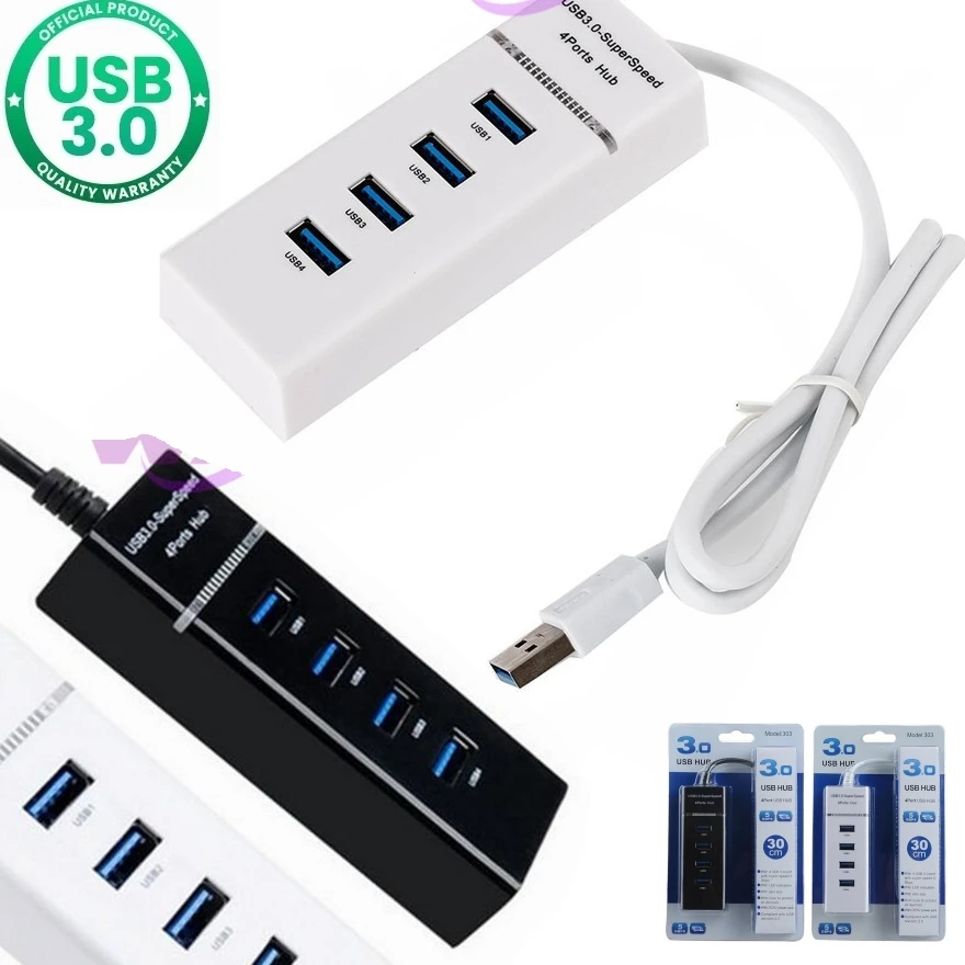 Супер скорость мульти 4 порта USB 3 0 концентратор со светодиодной подсветкой 5 Гбит/с Type C 1 2 разветвитель адаптера для