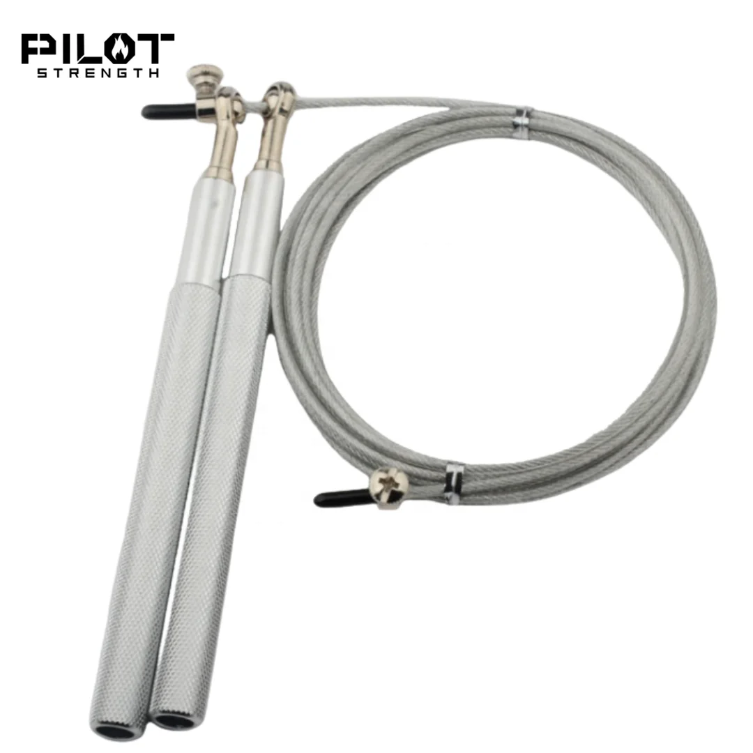 PILOT STRENGTH Wholesale Adjustable steel wire  fitness equipment aluminum speed jump rope