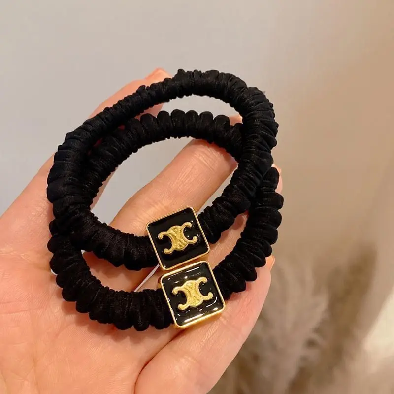 Wholesale Girls Women Black Hair Rope Rubber Band Factory Price Top knot Ponytail Hair Tie