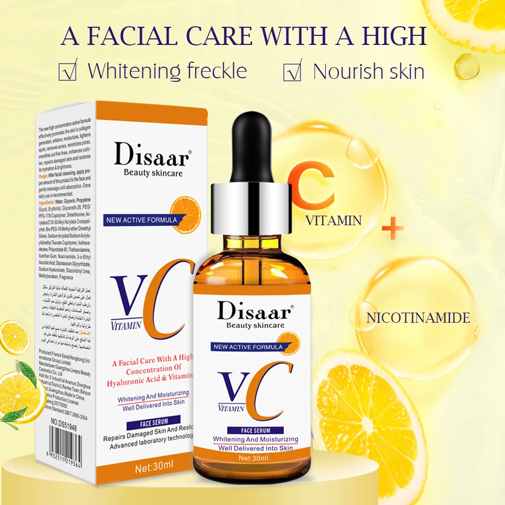 Disaar beauty skincare nicotinamide vitamin c whitening removing freckle skin care  face serum