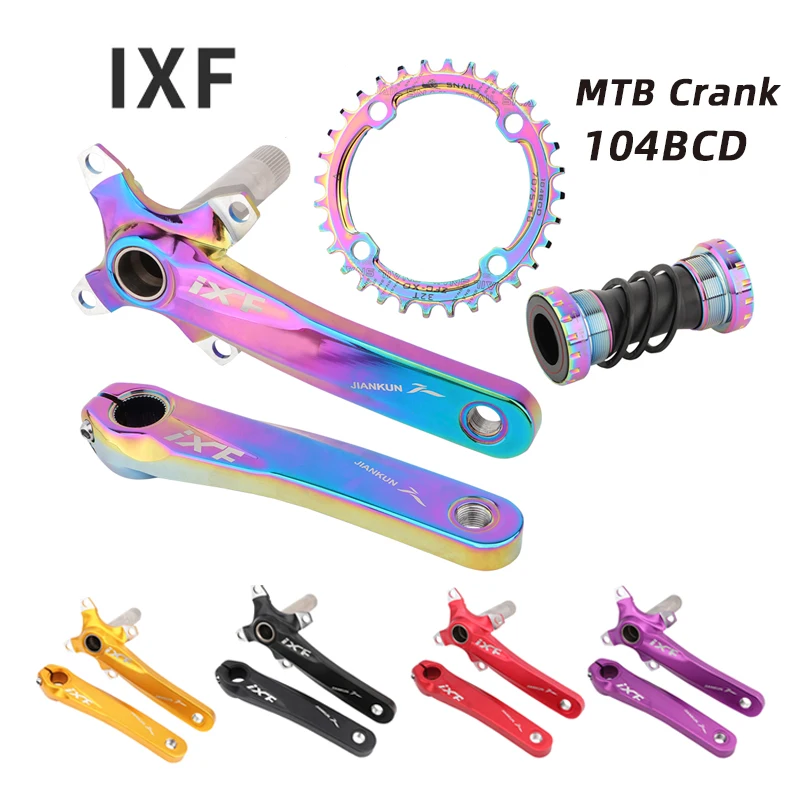 IXF Кривошип набор цепь для велосипеда MTB 104BCD Нижний Кронштейн велосипедный и полый