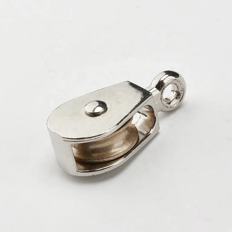 Convenient And Fast Greenhouse Ropeway Zinc Alloy Stainless Steel Single Pulley With Wire Rope