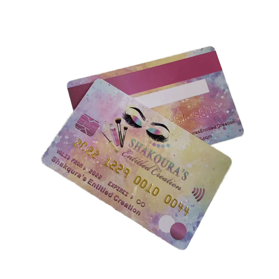 New Design Embossed Plastic Waterproof Credit Card Series Lashes Business Card  Custom Digital Printing