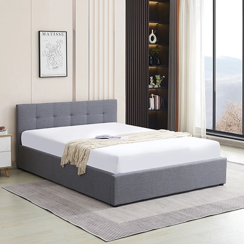 Modern Lift up Ottoman Storage Bed Twin Full Double Queen King Super Size Upholstered Frame