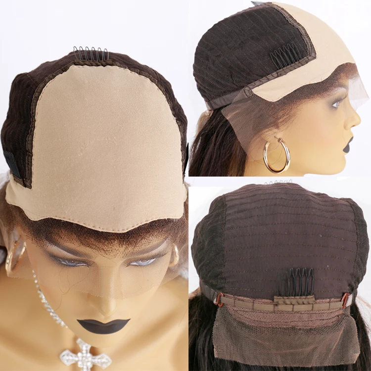
Remy Pre Plucked 13x4 Inches Invisible Fake Scalp Swiss Lace Wig 150 Density Straight Bleached Knots Transparent Bald Cap Wig 