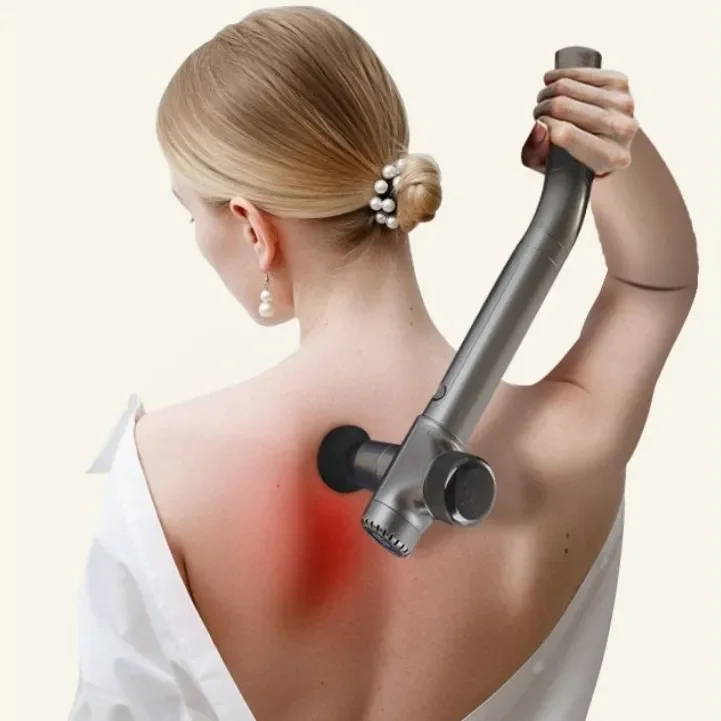 2024 Newest Longer Handle Back Massage gun,Removable Handle Powerful Muscle Massager