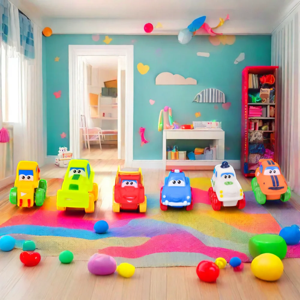 Wholesale Jouet Pour Enfants Baby Interactive Toy Cartoon Animals Scroll Soft Rubber Sliding Car Custom Vinyl Toy