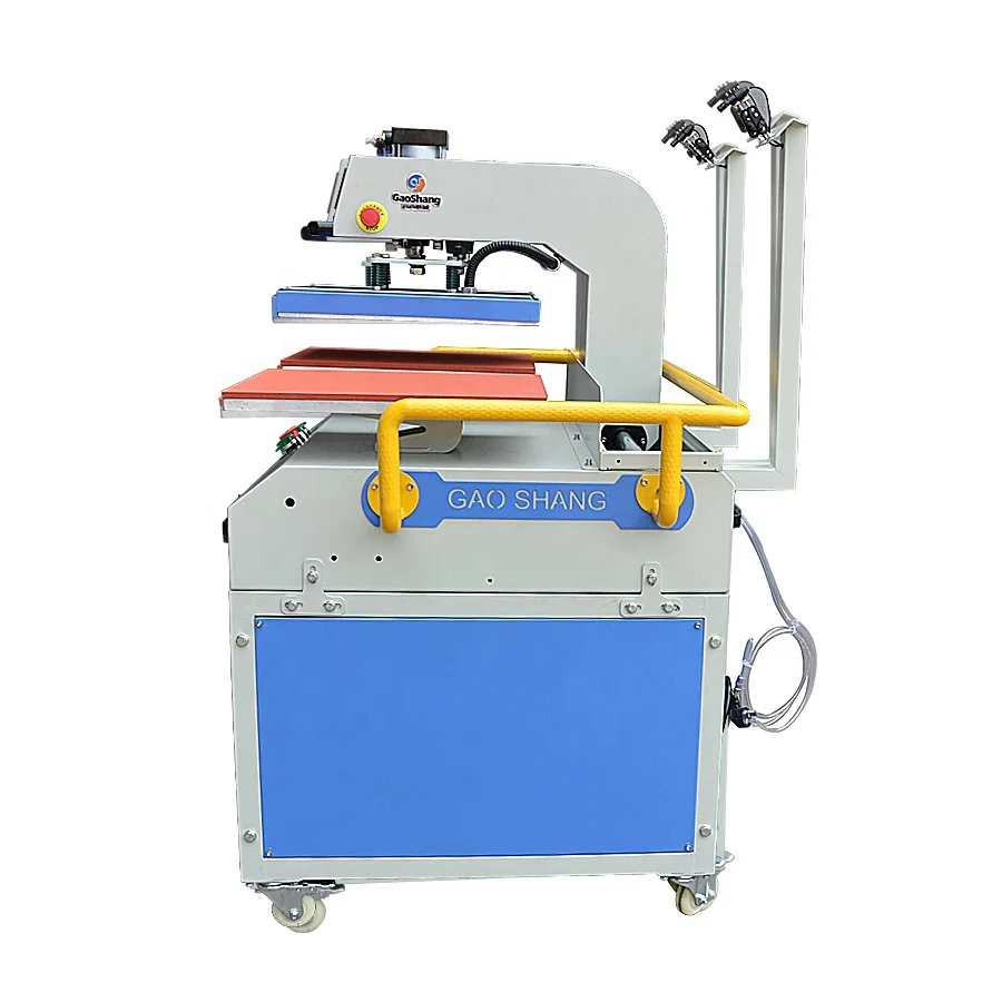 slide-way auto running cylinder air textile tee shirt digital sublimation full paper heat press machine 60x40cm