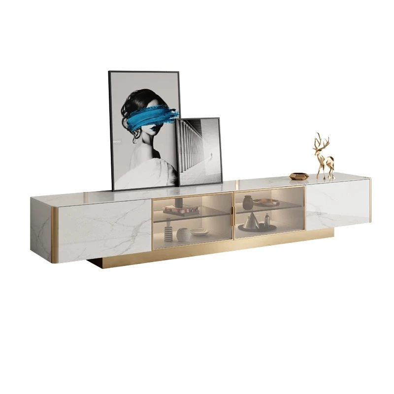 Современный простой светлый роскошный шкаф для телевизора Rock чайный столик комбинированный напольный итальянский семейный гостиной